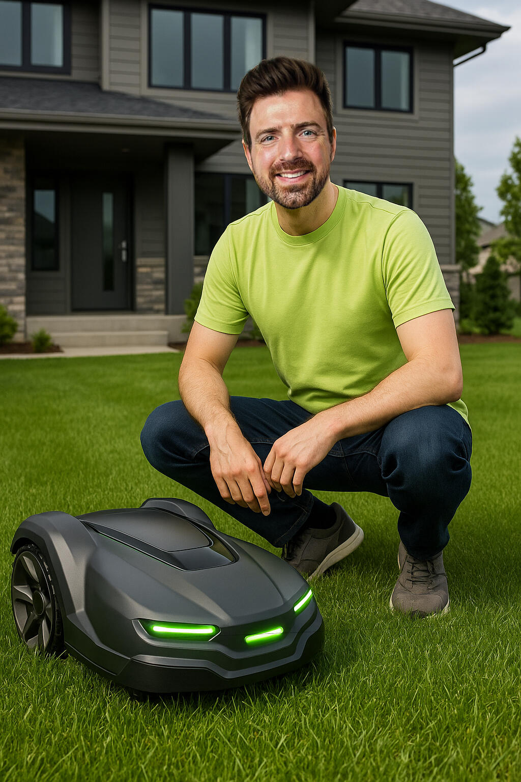 Oakdale, MN homeowner with robot mower